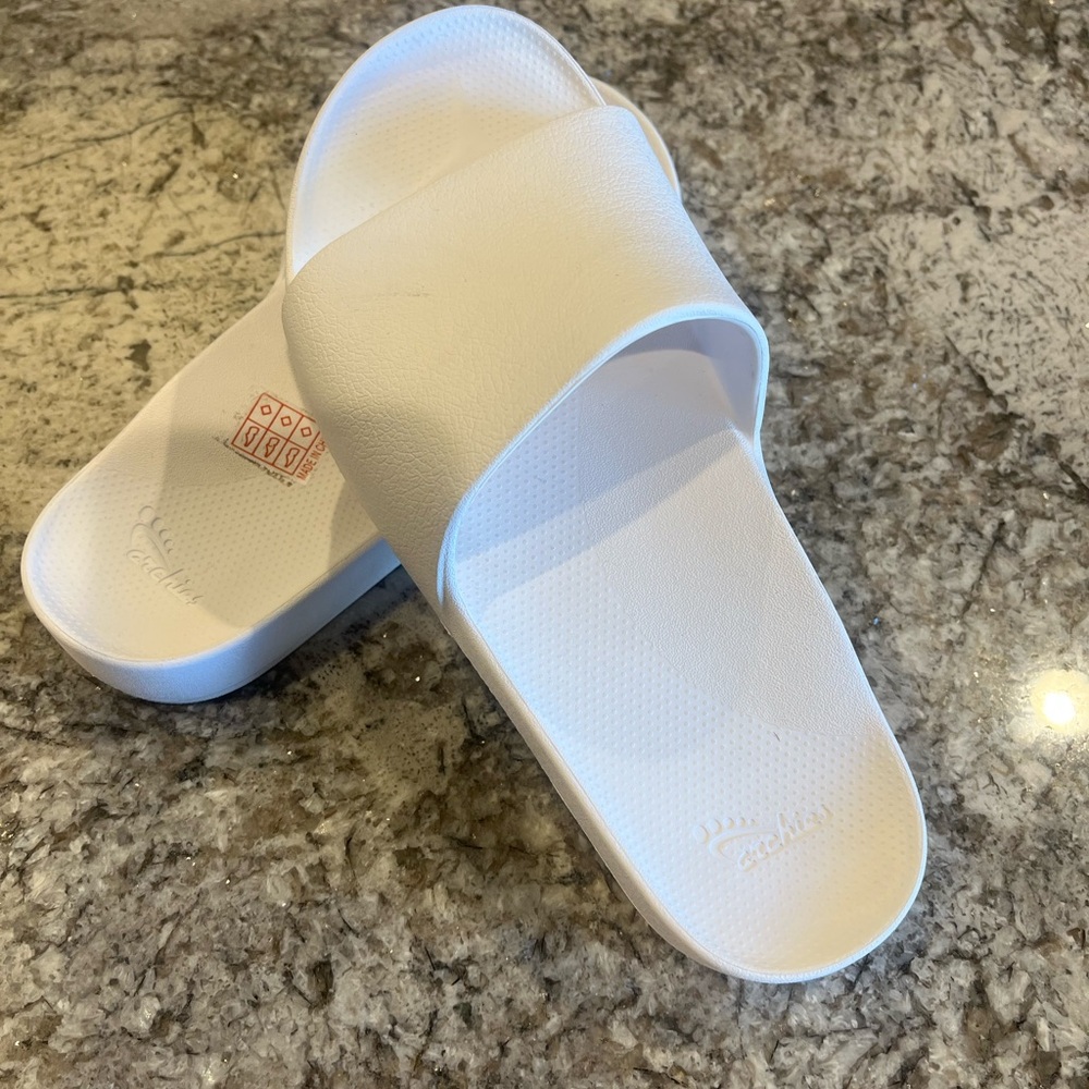 Archie’s White Slide Sandals